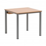 EDV-Tisch,  80x80 cm (B/T), 72 cm hoch, Holzkabelkanal mit Deckel, 